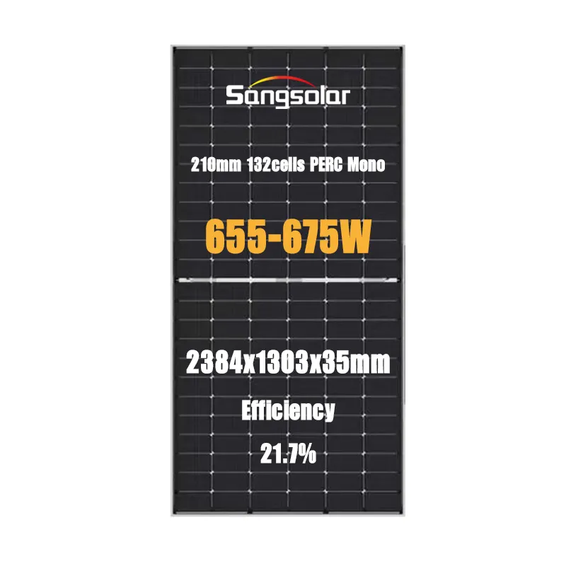 Preço de atacado 645W 650W 655W 660W 665W 670W 3.2Mm Painel Solar Monocristalino de Vidro Temperado Revestido Única Camada