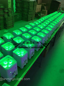 แบตเตอรี่ไร้สาย LED PAR 4pcs 18W RGBWUV 6 in 1 LED uplights WiFi Control - Product Image 4