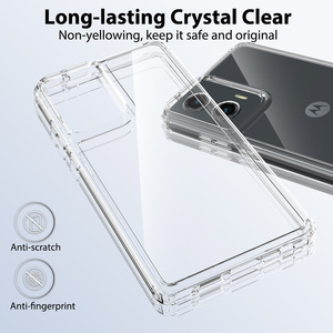 เคสโทรศัพท์แบบใสฝาครอบ360 ° สำหรับ Motorola EDGE 40 /G84ป้องกันการตกและป้องกันรอยขีดข่วนวัสดุ TPU กรอบใส - Product Image 3