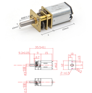 Mikro Metal dişli kutusu DC Motor JGA12-N20 N20-6v-200 Rpm küçük Dc Motor tekerlek kalıcı mıknatıs inşaat fırça tation tation ile - Product Image 5