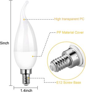 Full Model <strong>3W</strong> 5W 7W 9W E27 E26 <strong>E14</strong> E12 Flame Bulb 85-265V <strong>LED</strong> Flame Effect Fire Light Bulbs Flickering Emulation Decor - Product Image 2
