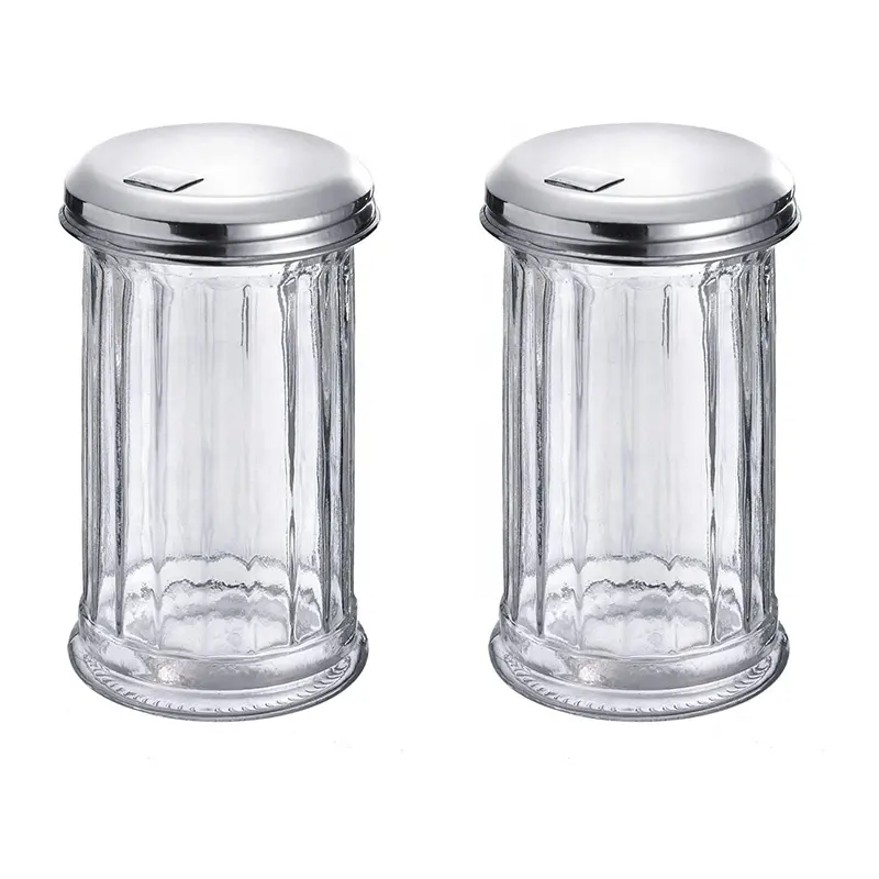 Kitchen glass spice jar adjustable pepper jar spice jar with revolving cover