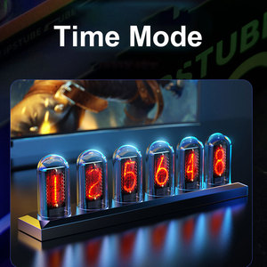 Renkli parti Diy saat kiti 4 dijital tüp renkli Led zaman dijital hava İstasyonu ile Nixie tüp kızdırma tüpü saat - Product Image 3