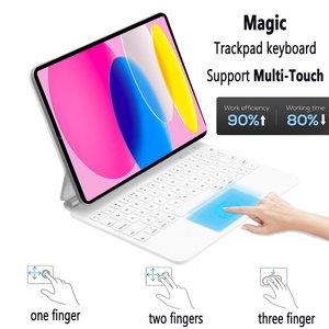Teclado flutuante de linguagem personalizada sem fio TrackPad retroiluminado para iPad 10a Geração 10.9 A2696 A2757 A2777 Teclado mágico