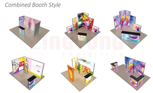 (11) SEGモジュラーポータブル展示ブーストレードショーディスプレイポップアップディスプレイ3x3ポータブルポップアップディスプレイ3x3ポップアップ背景 - Product Image 6