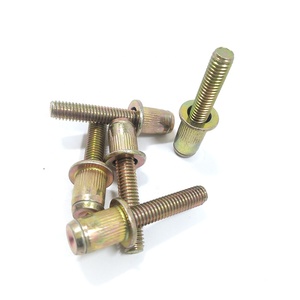 Yellow Zinc <strong>Rivet</strong> Nutserts Rivnut Carbon Steel Flat Head Knurled Body Type <strong>Rivet</strong> <strong>Nuts</strong>