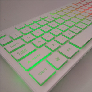Teclas cuadradas de chocolate de color blanco o negro con cable USB que ilumina el teclado LED con funciones multimedia - Product Image 6