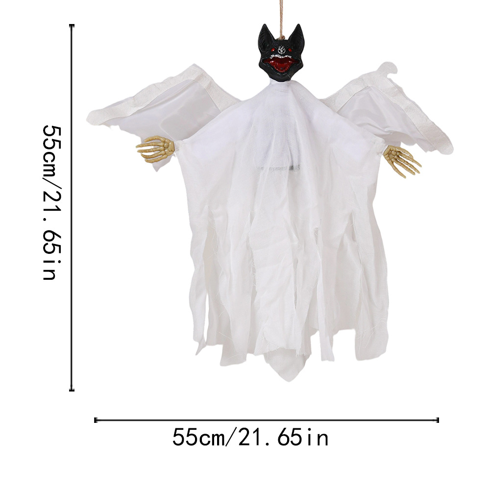 Lueur + aboiements fantomatiques + ailes battantes + chauve-souris blanche