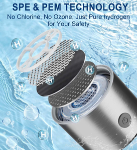 Pureflow SPE PEM 460ml 1500PPB USB ขวดน้ำไฮโดรเจนแบบชาร์จไฟได้3-in-1เครื่องสูดอากาศแบบพกพาสำหรับใช้ในบ้านกลางแจ้ง - Product Image 2