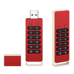 Memoria USB cifrada de Color rojo 32GB 64GB 128GB USB3.0 alta velocidad alta calidad cifrado Usb Stick cifrado Pen Drive - Product Image 1