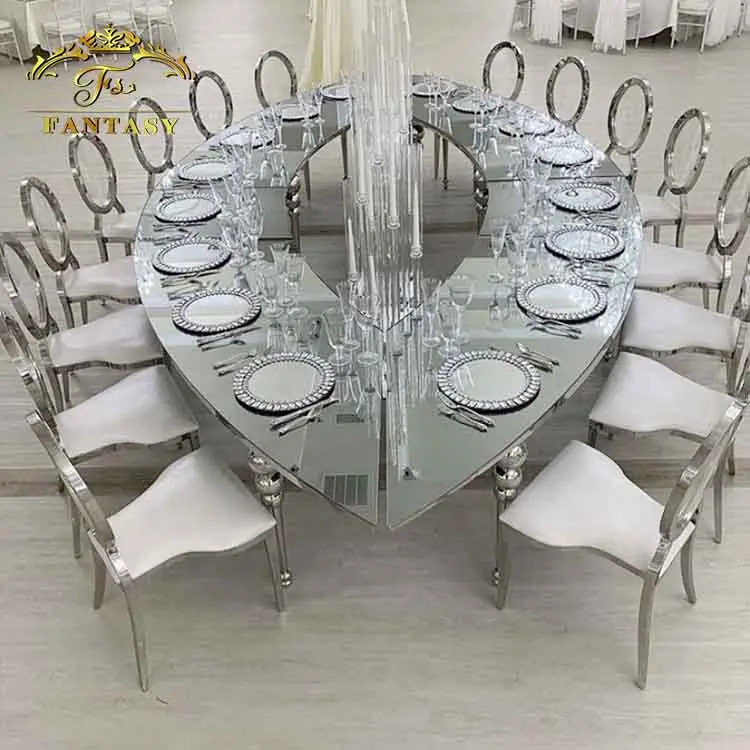 Elegant Style Big round Golden Table modern italian design glass round dining table
