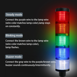 Uyarı ışığı ONPOW HBJD-40A serisi 2 3 5 katmanlar RYG LED yanıp sönen uyarı ışığı led sinyal kulesi yığını ışık - Product Image 4