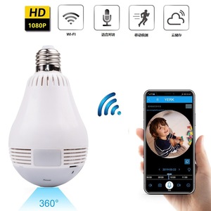 Беспроводная IP-камера 1080P с поддержкой Wi-Fi, HD, для домашней системы безопасности, панорамная Светодиодная лампа, светодиодная лампа для мониторинга - Product Image 2