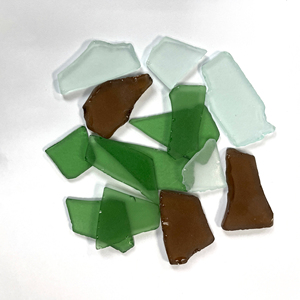 批发不规则半透明彩色玻璃自由形式散装装饰海玻璃 - Product Image 5