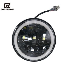 GOODZOOM 7インチ車ラウンドLEDヘッドライトスポットライトLEDワークライト12V Dll Ledデイタイムランニングライト24Vトラックオフロード用 - Product Image 5