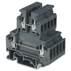 Modular <strong>Double</strong> <strong>Layer</strong> Wiring Connector Rail Mounted Multiple Wire Connection Screw <strong>Terminal</strong> <strong>Blocks</strong> - Product Image 2