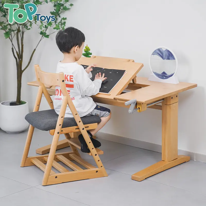 Novo Modelo E Design Ajustável Ergonômico 3-18 Anos de Idade Mesa de Leitura Kids Study Desk Table E Chair Kids Desk For Children