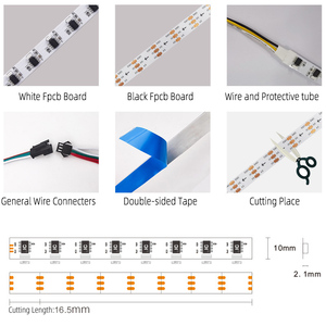 5V Ws2811 Led şerit yan görünüm işık 4020 4018 RGB IC akıllı adresli sihirli dijital Rgb yan yayan Led şerit işık - Product Image 4