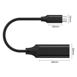 Tipo USB C maschio a HDMI femmina adattatore (4K @ 60Hz), in alluminio intrecciato tipo-C USB-C cavo HDMI per HDTV proiettore per Computer dispositivo proiettore - Product Image 3