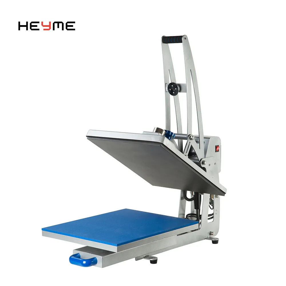 Heyme自動オープン高レベルLCDコントローラーCEテスト済みヒートプレス機はTシャツ印刷機を挿入できます