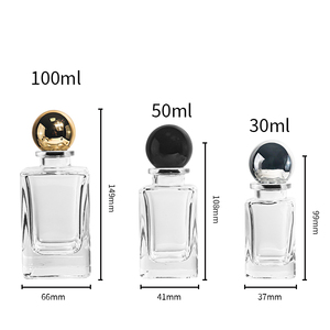 Low Moq 30ml 50ml 100ml Small Empty clear <strong>Oval</strong> <strong>Perfume</strong> Spray Bottle Glass Atomizer <strong>Perfume</strong> Set Empty Container with Box - Product Image 2