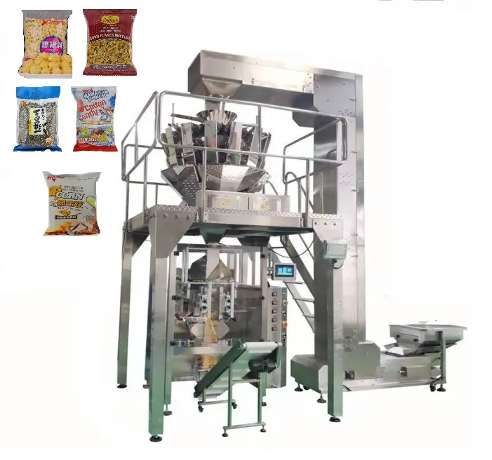Automat Small Scale Vffs Vertical Pe Prawn Kurkure Food Pack Equipment Potato Chip Packaging System Machine
