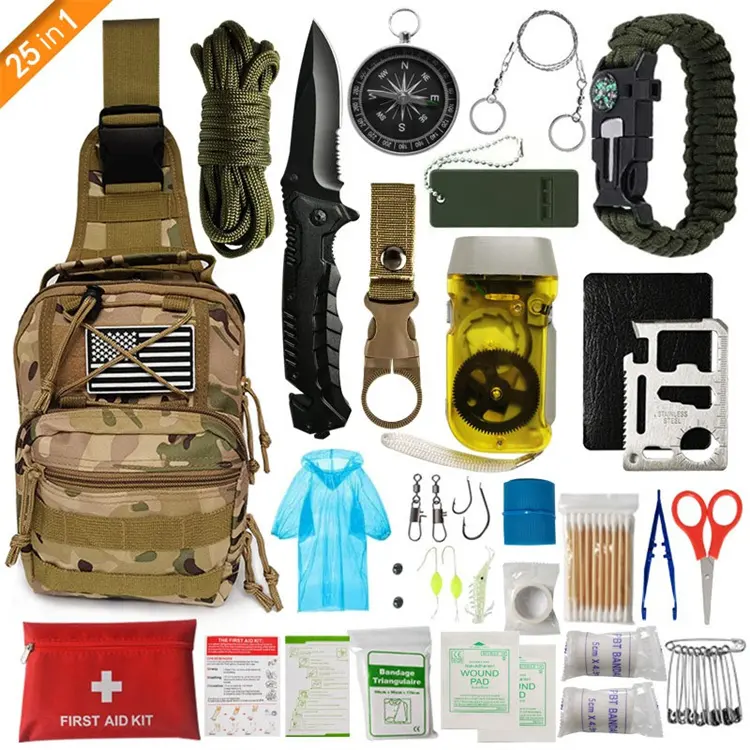 Wedacraftz Neuankömmling taktische Camping Tools Set Notfall-Überlebens kit Erste-Hilfe-Kit Profession elles Survival Gear Equipment Kit