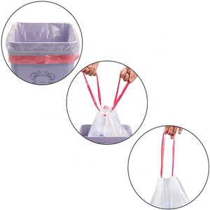 Cubo de basura con cordón Saco de basura Bolsa de basura en rollo, Bolsas Bolsa de basura con cuerda con cordón - Product Image 2