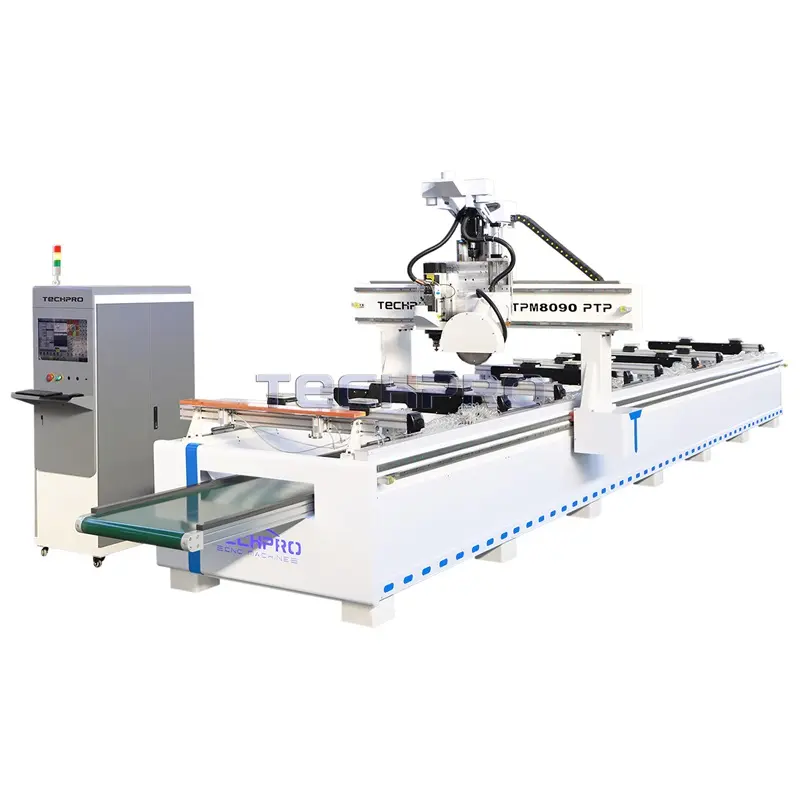 Máquina CNC para corte de azulejos ondulados de lã de rocha espuma, cabeça de corte com lâmina de serra, mesa PTP de trabalho 800*9000mm