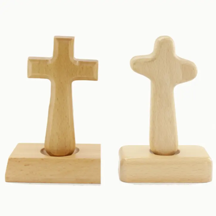 Cruz de madera de soporte de alta calidad de decoración cristiana