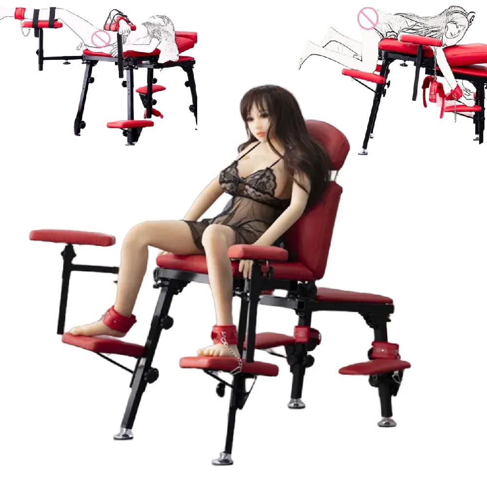 BDSM muebles rojos sofá sexo 7 para pareja amor divertido dormitorio Bondage esposas juguetes sexuales amor silla sexo muebles