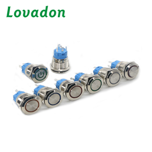OEM ODM 22mm Dia LED normalde açık 12 Volt 1NO1NC/2NO2NC IP40 IP67 Metal vida Anti Vandal Push Button buton anahtarı - Product Image 4