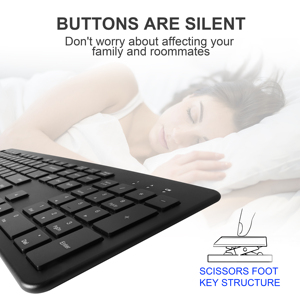 Business <strong>Computer</strong> <strong>Keyboard</strong> Items HKB035 Basic Standard 104Keys Slim Wireless <strong>Keyboard</strong>