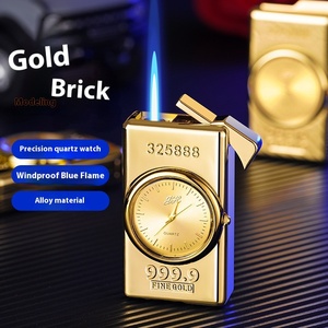 New Arrivals 2024 Electric Watch <strong>With</strong> Torch Flower <strong>Lighter</strong> Creative Dial Inflatable <strong>Clock</strong> Fine Gold 999.9 - Product Image 2