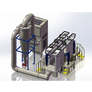 JOBON Popular Powder Coating Booth with Cyclone Recovery <strong>System</strong> Original Supplier - Product Image 3