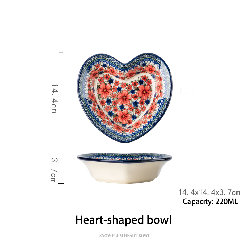 Red heart shape bowl