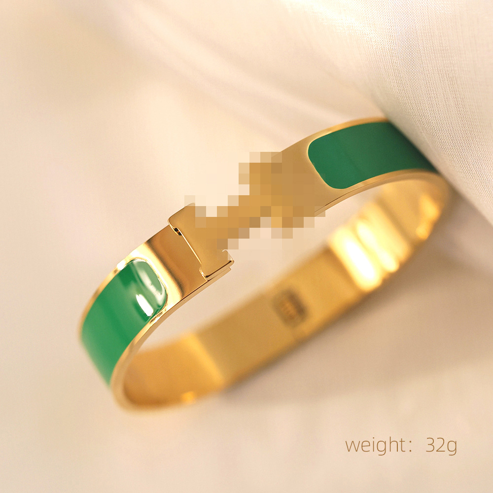 12mm glow wide edition green 18k gold