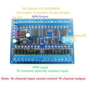 N4D3E16 DC 12V/24V 16-CH <strong>Input</strong> &amp; 16CH <strong>Output</strong> RS485 <strong>Modbus</strong> RTU Module RS485 Remote Control Switch PLC IO Expansion Board N4D3E16