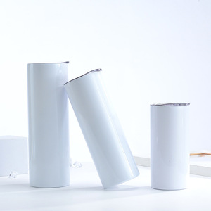 Özel LOGO 15oz <span class=keywords><strong>20oz</strong></span> 30oz süblimasyon beyaz boş çift duvar paslanmaz çelik vakum yalıtımlı düz araba fincan