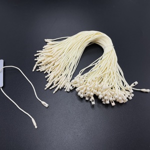 Cuerda de etiqueta colgante de poliéster negro/blanco con sujetadores de bloqueo de cabeza de bala Gancho de bucle para ropa Zapatos Bolsas hechas de plástico - Product Image 6