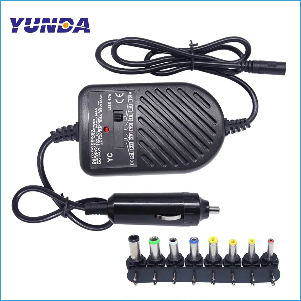 Universal 80W DC Car Charger Power Adapter FOR Dell Hp Toshiba SonyとAcer Laptop Notebook Computer