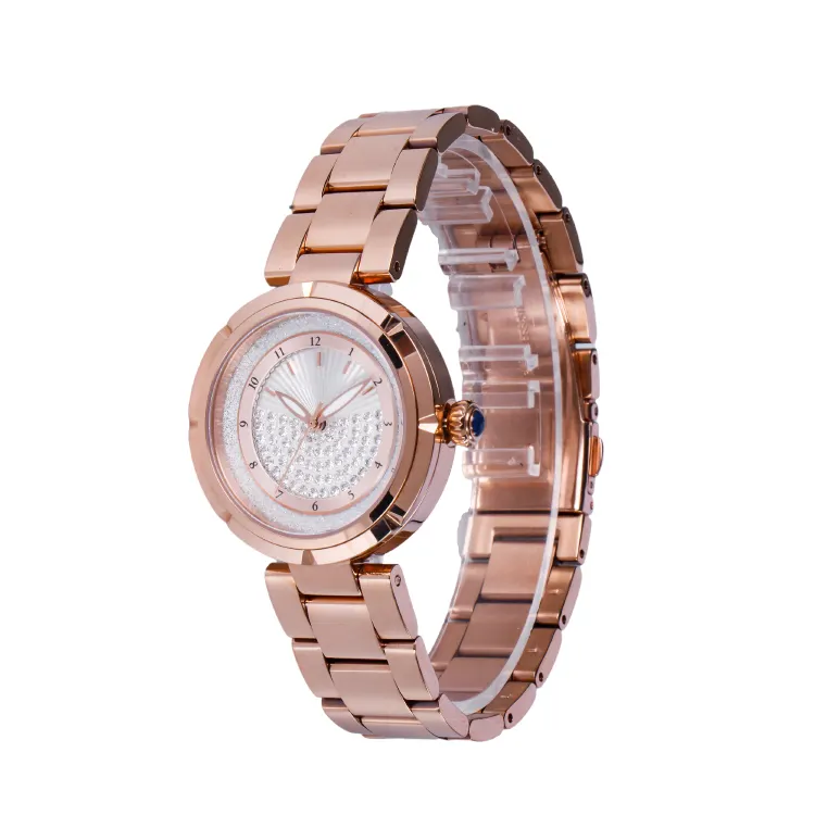 Reloj de cuarzo luminoso resistente al agua, relojes de acero inoxidable personalizados, reloj de pulsera para mujer, esfera de diamante de lujo, reloj Premium