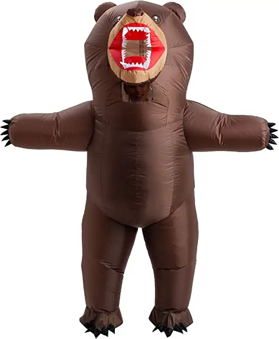 Costume gonfiabile dell'orso bruno del fumetto del costume della mascotte di celebrazione di festa di alta qualità