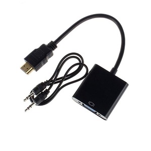 Convertidor de entrada de alta calidad, 1 salida HDMI, VGA, HDMI a VGA, HDCP 1,2, formato de vídeo 1080p, HDMI a VGA