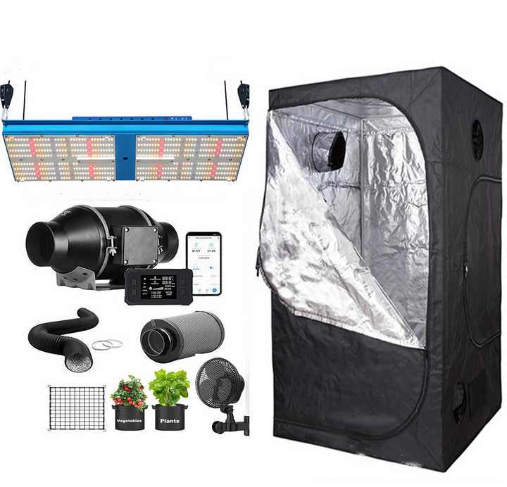 Best Choice 3 Plants Grow Box Kit 60X120X180cm Plant Growing Tent Set 240W Samsung Grow Light with Smart APP Ventilation Fan