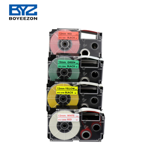 Açık beyaz PT-12AX XR-12AX uyumlu teyp kartuşu Casio <span class=keywords><strong>ez</strong></span> etiket yazıcı için