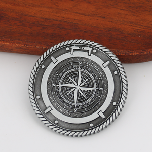 Factory Custom Enamel Zinc Alloy 3D 2D Challenge <strong>Coins</strong> Navy Two <strong>Tone</strong> Plated <strong>Coin</strong> With Edge - Product Image 2