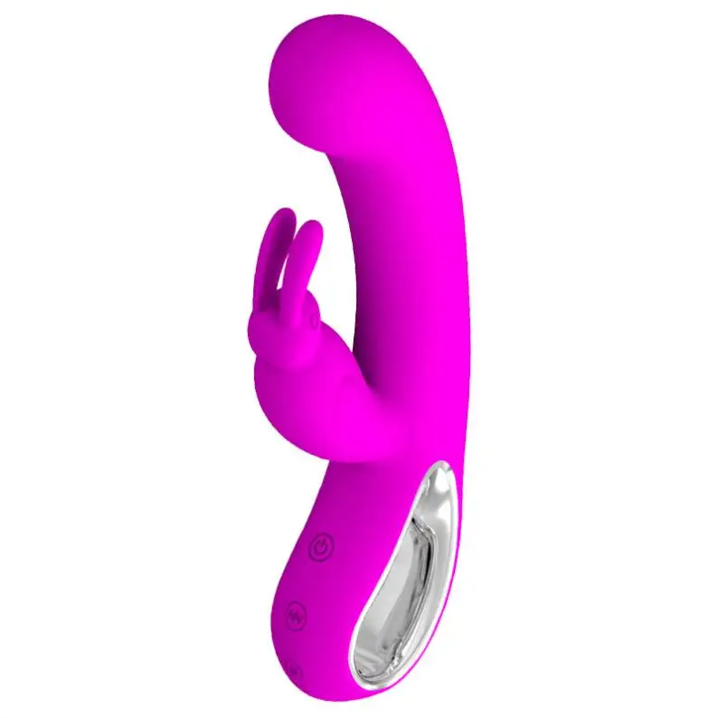 Vibrador de juguete sexual con Orejas de conejo grande recargable para mujeres y niñas