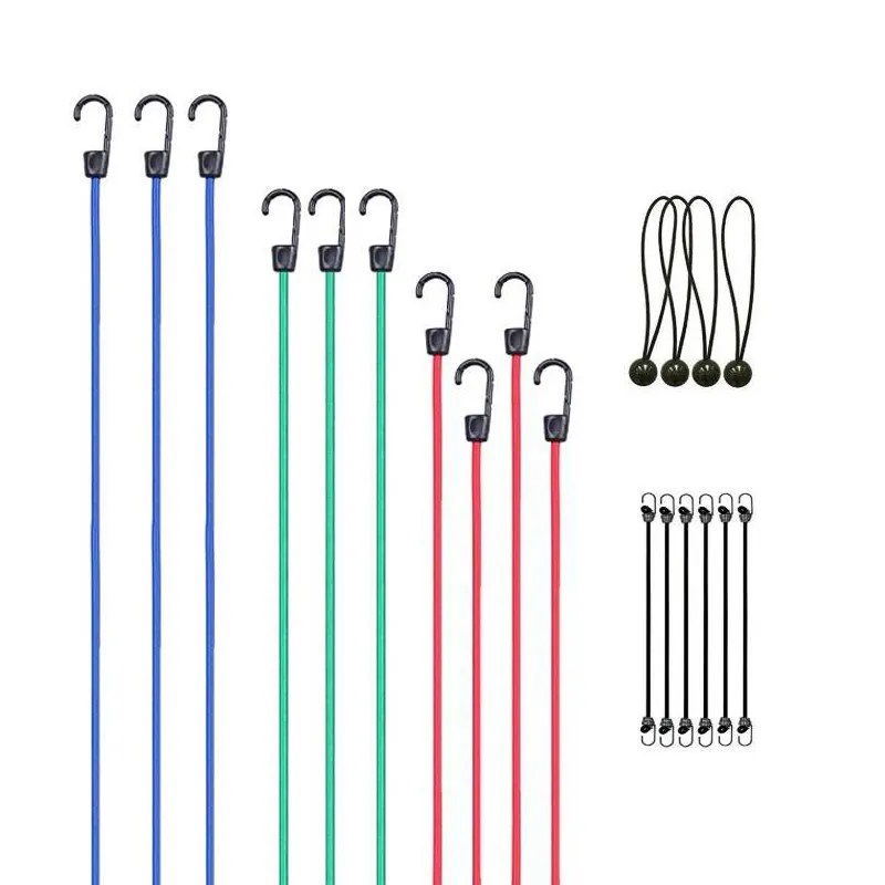 Premium Bungee Cords PE-Beutel/Glas verpackung, 8/9mm Stretch seil mit großem Durchmesser Elastisches Seil Hochleistungs-Zurr schnur Alle Größen/Farben Opt