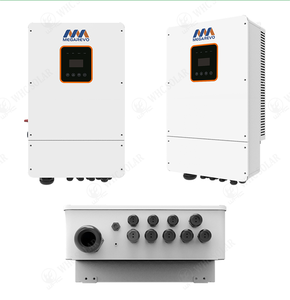 מגארבו מתח גבוה 8kw 12kw מהפך סולארי היברידי עם יציאת שלט רחוק תלת פאזי פלט משולש 500v כניסת וולטה
